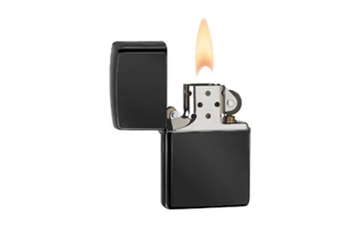 Zippo Ebony Classic Style Lighter, Chrome Plated 24756 - view 2